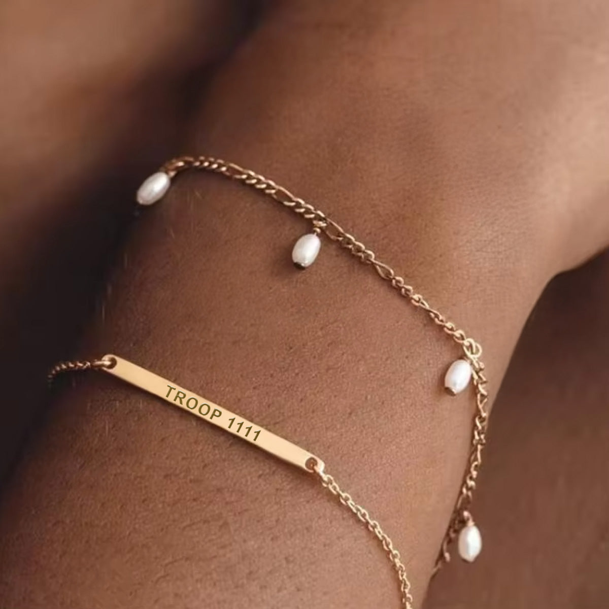 Gold Camp Manifest Troop Bracelet